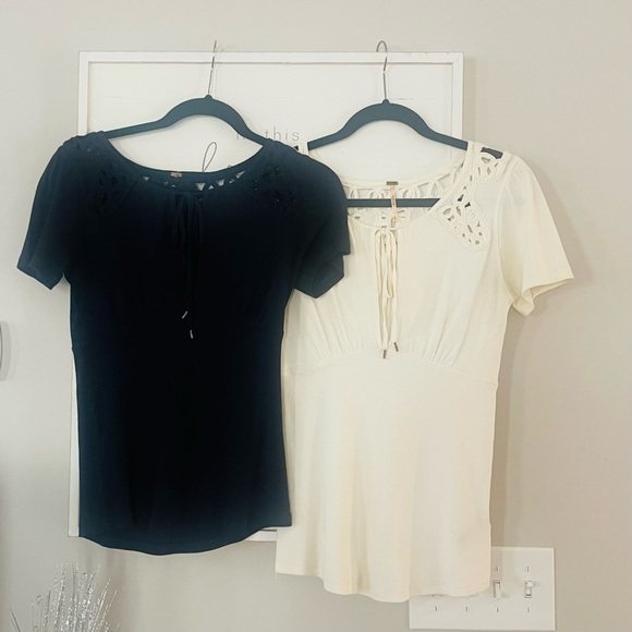 FREE PEOPLE We Are The Free Blast From The Past Short Sleeve V-Neck Top … - Picture 12 of 14